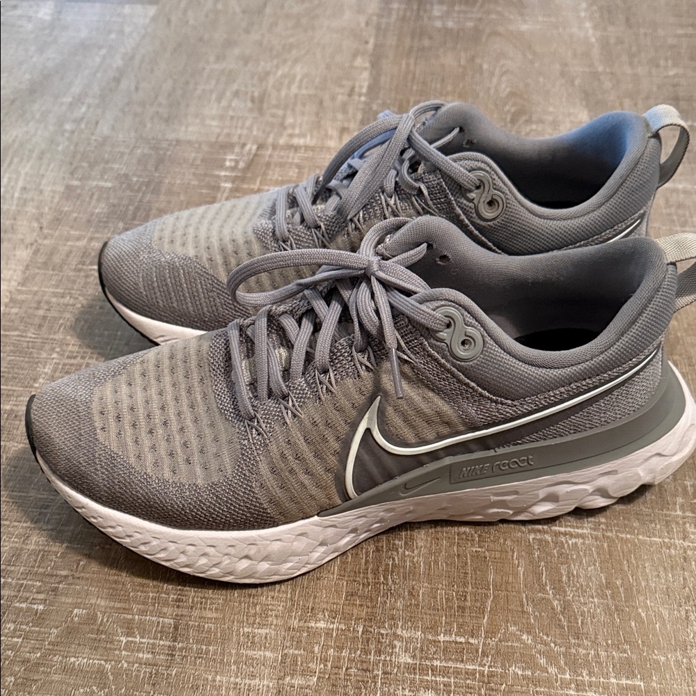 Nike React Gray Athletic Sneakers - image 1